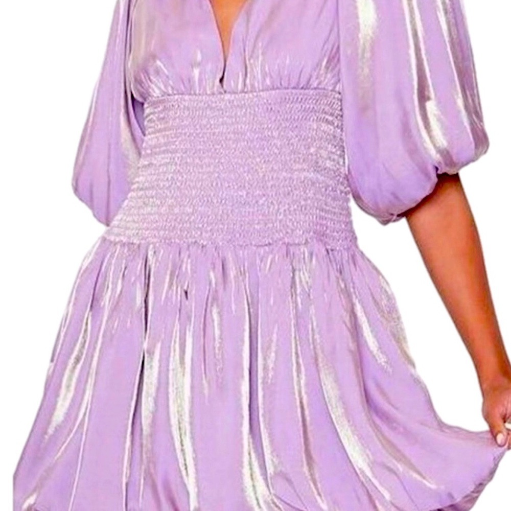 Forever 21 Lavender Puff Sleeve Dress